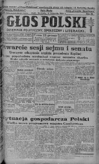 Głos Polski : dziennik polityczny, społeczny i literacki 14 listopad 1926 nr 313