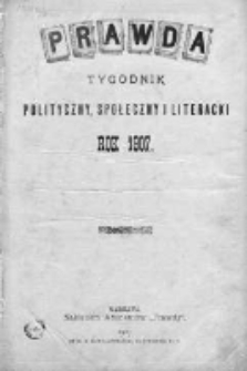 Prawda. Tygodnik polityczny, społeczny i literacki 1907, Nr 1