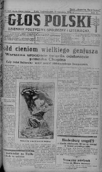 Głos Polski : dziennik polityczny, społeczny i literacki 15 listopad 1926 nr 314