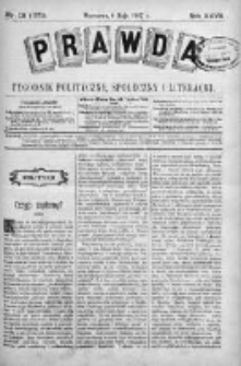 Prawda. Tygodnik polityczny, społeczny i literacki 1907, Nr 18