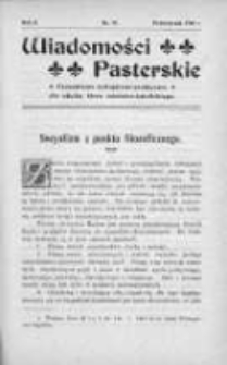 Wiadomości Pasterskie Tom II, 1906, Nr 10