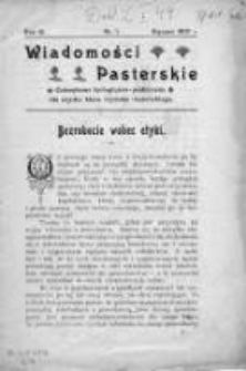 Wiadomości Pasterskie Tom III, 1907, Nr 1