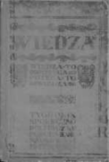 Wiedza. Tygodnik społeczno-polityczny, popularno-naukowy i literacki 1906/1907, R I, Nr 26