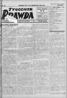 Tygodnik Prawda 16 październik 1932 nr 42