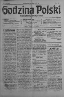Godzina Polski : dziennik polityczny, społeczny i literacki 5 marzec 1917 nr 62