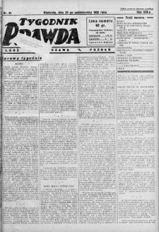 Tygodnik Prawda 23 październik 1932 nr 43