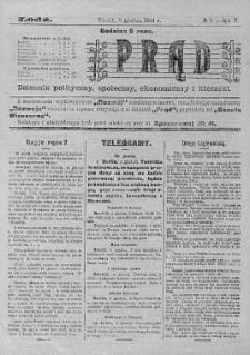 Prąd : dziennik polityczny, społeczny, ekonomiczny i literacki 8 grudzień R. 5. 1914 nr 3