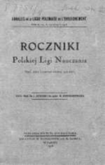 Roczniki Polskiej Ligi Nauczania 1918 T. 1, Nr 01