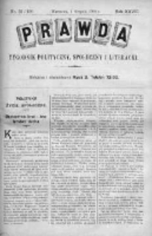Prawda. Tygodnik polityczny, społeczny i literacki 1908, Nr 31