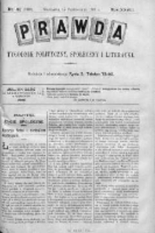 Prawda. Tygodnik polityczny, społeczny i literacki 1908, Nr 42