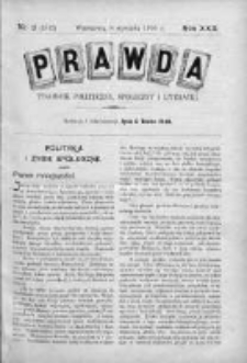 Prawda. Tygodnik polityczny, społeczny i literacki 1910, Nr 2