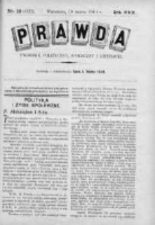 Prawda. Tygodnik polityczny, społeczny i literacki 1910, Nr 12