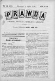 Prawda. Tygodnik polityczny, społeczny i literacki 1910, Nr 13