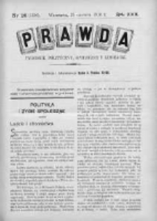 Prawda. Tygodnik polityczny, społeczny i literacki 1910, Nr 26