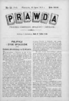 Prawda. Tygodnik polityczny, społeczny i literacki 1910, Nr 31
