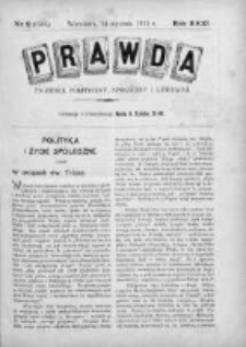 Prawda. Tygodnik polityczny, społeczny i literacki 1911, Nr 2