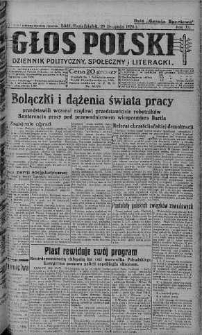 Głos Polski : dziennik polityczny, społeczny i literacki 29 listopad 1926 nr 327