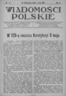 Wiadomości Polskie 2 1915-1916, Nr 74