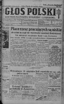 Głos Polski : dziennik polityczny, społeczny i literacki 30 listopad 1926 nr 329