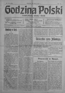 Godzina Polski : dziennik polityczny, społeczny i literacki 25 marzec 1917 nr 82