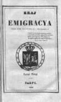 Kraj i Emigracja. Zbiór pism politycznych i wojskowych Rok 1835, Z. 2