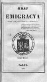 Kraj i Emigracja. Zbiór pism politycznych i wojskowych Rok 1835, Z. 3