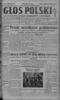Głos Polski : dziennik polityczny, społeczny i literacki 2 grudzień 1926 nr 331