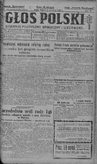 Głos Polski : dziennik polityczny, społeczny i literacki 3 grudzień 1926 nr 332