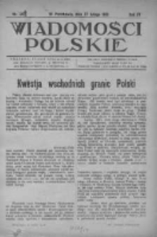 Wiadomości Polskie 4 1918-1919, Nr 168