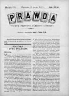 Prawda. Tygodnik polityczny, społeczny i literacki 1911, Nr 12