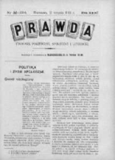 Prawda. Tygodnik polityczny, społeczny i literacki 1911, Nr 32