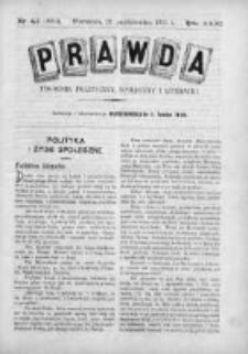 Prawda. Tygodnik polityczny, społeczny i literacki 1911, Nr 42