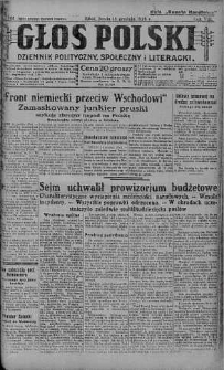 Głos Polski : dziennik polityczny, społeczny i literacki 15 grudzień 1926 nr 344
