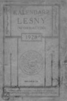 Kalendarz Leśny Informacyjny 1928 III