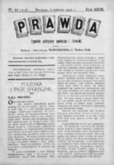 Prawda. Tygodnik polityczny, społeczny i literacki 1912, Nr 14
