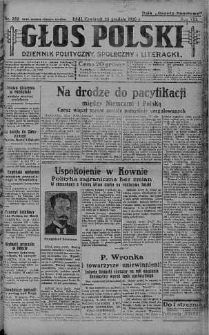 Głos Polski : dziennik polityczny, społeczny i literacki 23 grudzień 1926 nr 352