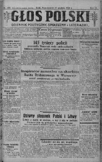 Głos Polski : dziennik polityczny, społeczny i literacki 27 grudzień 1926 nr 354