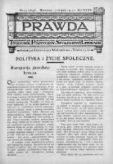 Prawda. Tygodnik polityczny, społeczny i literacki 1912, Nr 33