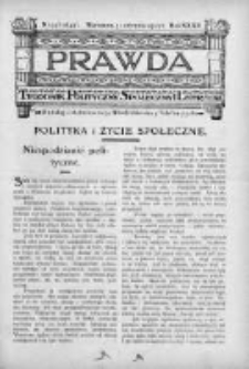Prawda. Tygodnik polityczny, społeczny i literacki 1912, Nr 35