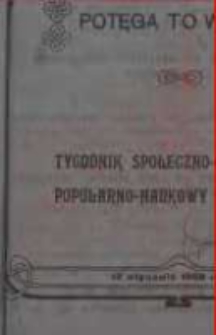 Wiedza. Tygodnik społeczno-polityczny, popularno-naukowy i literacki 1908, Rok II, Tom III, Nr 2