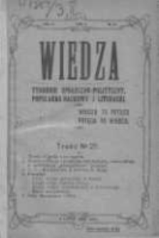Wiedza. Tygodnik społeczno-polityczny, popularno-naukowy i literacki 1909, Rok III, Tom II, Nr 27