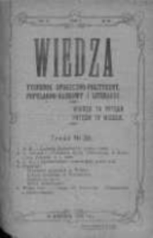 Wiedza. Tygodnik społeczno-polityczny, popularno-naukowy i literacki 1909, Rok III, Tom II, Nr 38