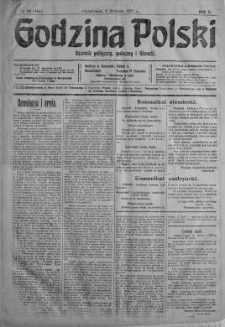 Godzina Polski : dziennik polityczny, społeczny i literacki 2 kwiecień 1917 nr 90