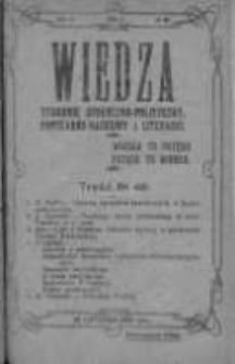 Wiedza. Tygodnik społeczno-polityczny, popularno-naukowy i literacki 1909, Rok III, Tom II, Nr 48