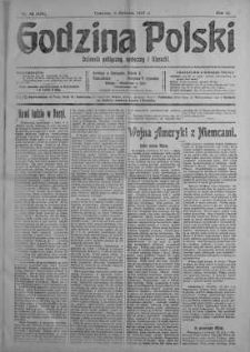 Godzina Polski : dziennik polityczny, społeczny i literacki 5 kwiecień 1917 nr 93