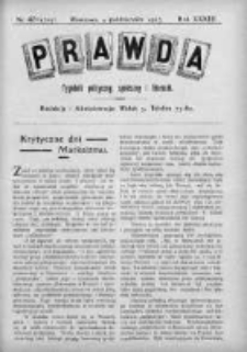 Prawda. Tygodnik polityczny, społeczny i literacki 1913, Nr 40