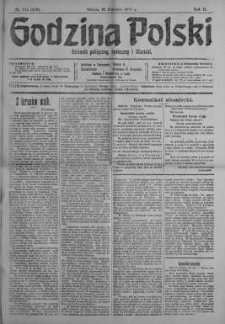 Godzina Polski : dziennik polityczny, społeczny i literacki 28 kwiecień 1917 nr 114