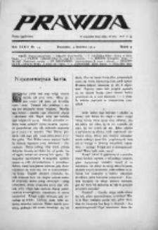 Prawda. Tygodnik polityczny, społeczny i literacki 1914, Nr 14