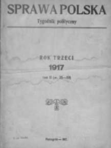 Sprawa Polska. Tygodnik polityczny 1917, R. 3, Tom II, Nr 25