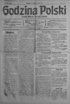 Godzina Polski : dziennik polityczny, społeczny i literacki 19 czerwiec 1917 nr 165